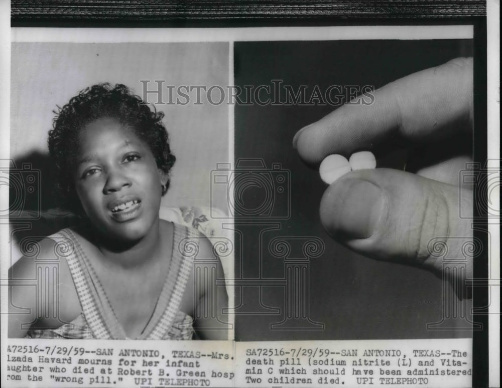 1959 Kzada Harvard Infant death wrong pill  - Historic Images