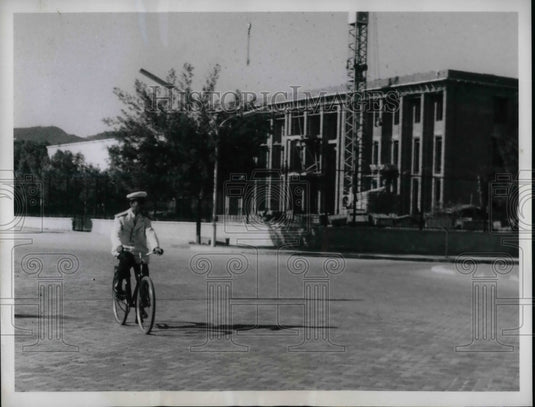 1962 Albanian policeman at Soviet Embassy in Tirana, Albania - Historic Images