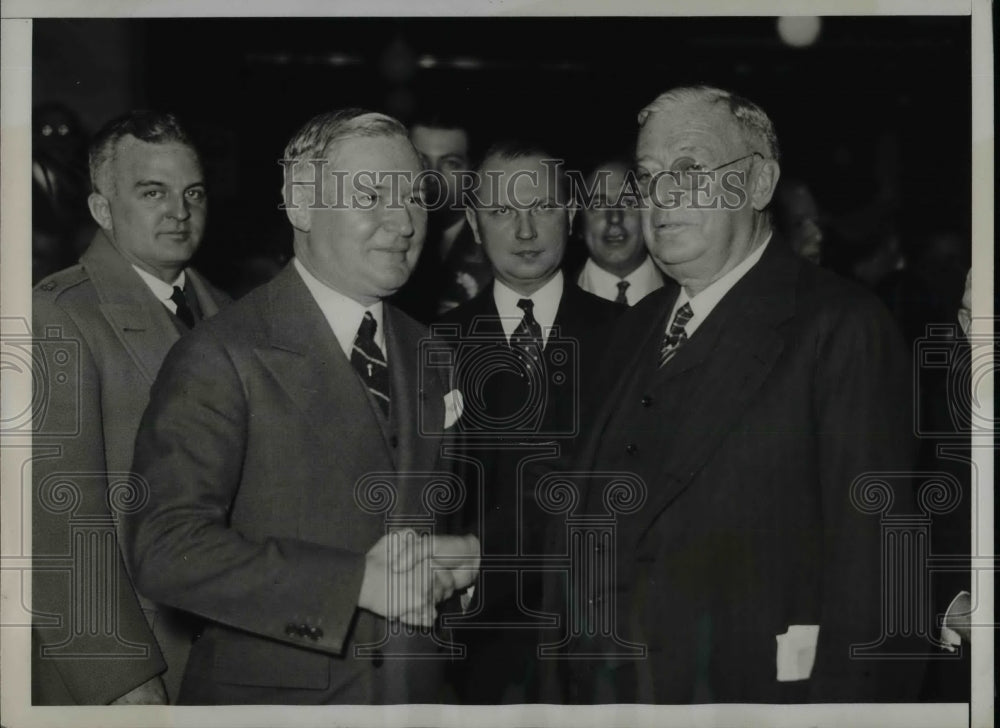 1933 Gen. George R. Dyer, Gov. A. Harry Moore, Gov. M. William Bray - Historic Images