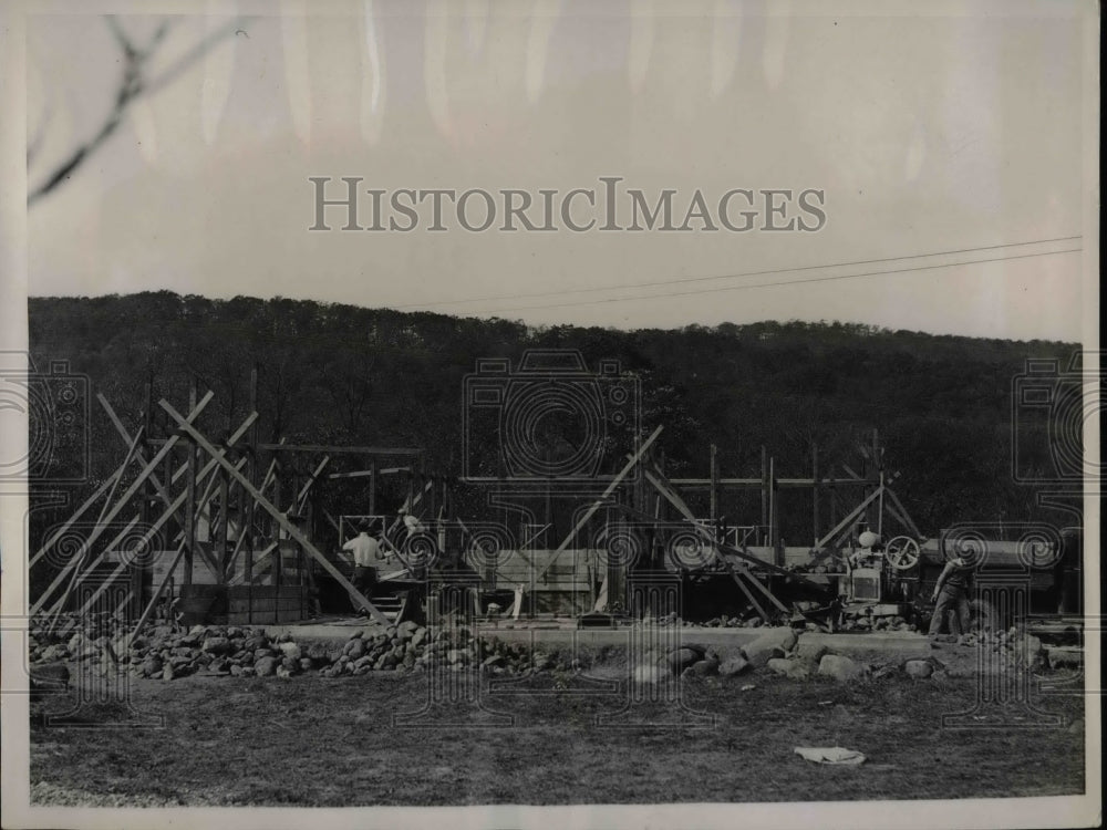 1936 School for Living Colonists Construction  - Historic Images