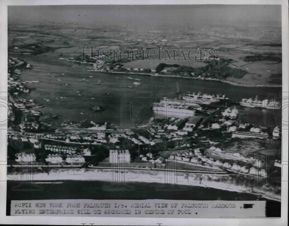 1952 Aerial View Palmouth Harbor  - Historic Images