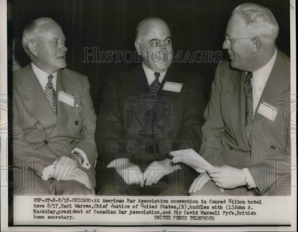 1918 Earl Warren and John MacAulay at the American Bar Association - Historic Images