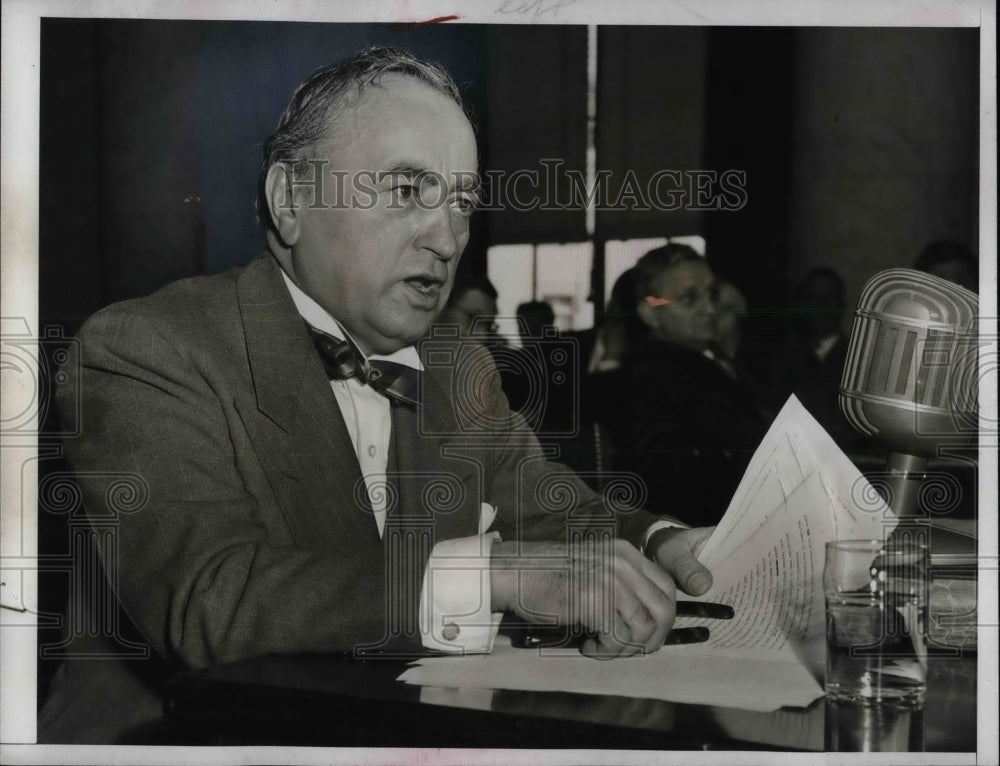 1947 Press Photo Matthew Woll VP Of AFL International Photo-Engravers Union - Historic Images