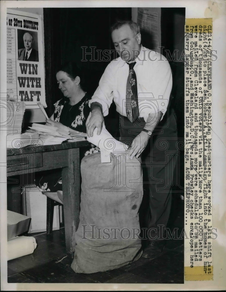 1948 Mrs. Anna Frowley, Harry Sanger, mailing campaign letters - Historic Images