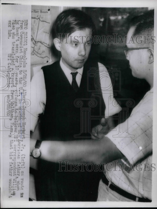 1960 Albert Joseph Herbert, Jr., en route from Communist China - Historic Images