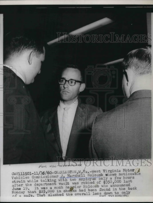 1960 J. Marshall Holcomb, West Virginia Motor Vehicles Commissioner - Historic Images