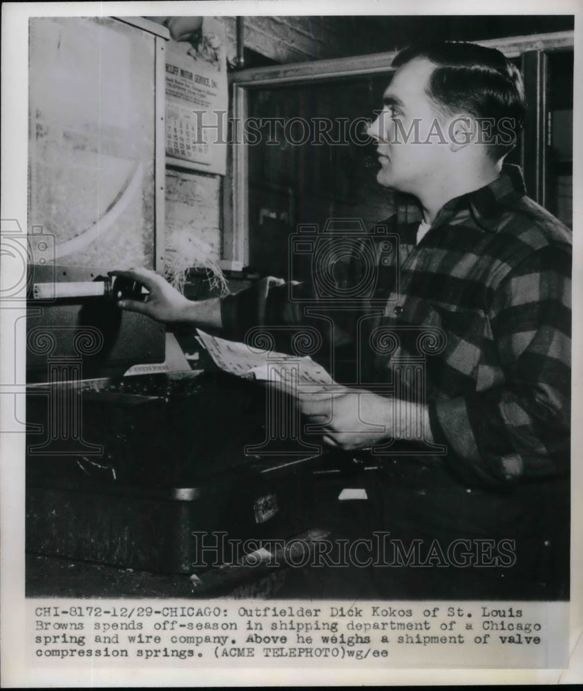 1949 Outfielder Dick Kokos of the St. Louis Browns  - Historic Images