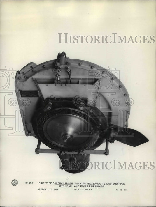 Press Photo Side Type Supercharger With Ball And Roller Bearings - nea58879 - Historic Images
