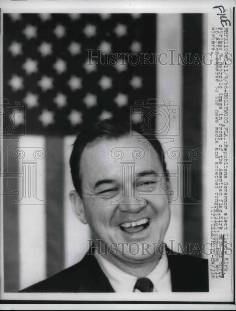 1966 Press Photo Claude Kirk, Republican Governor Elect - nea58963 - Historic Images
