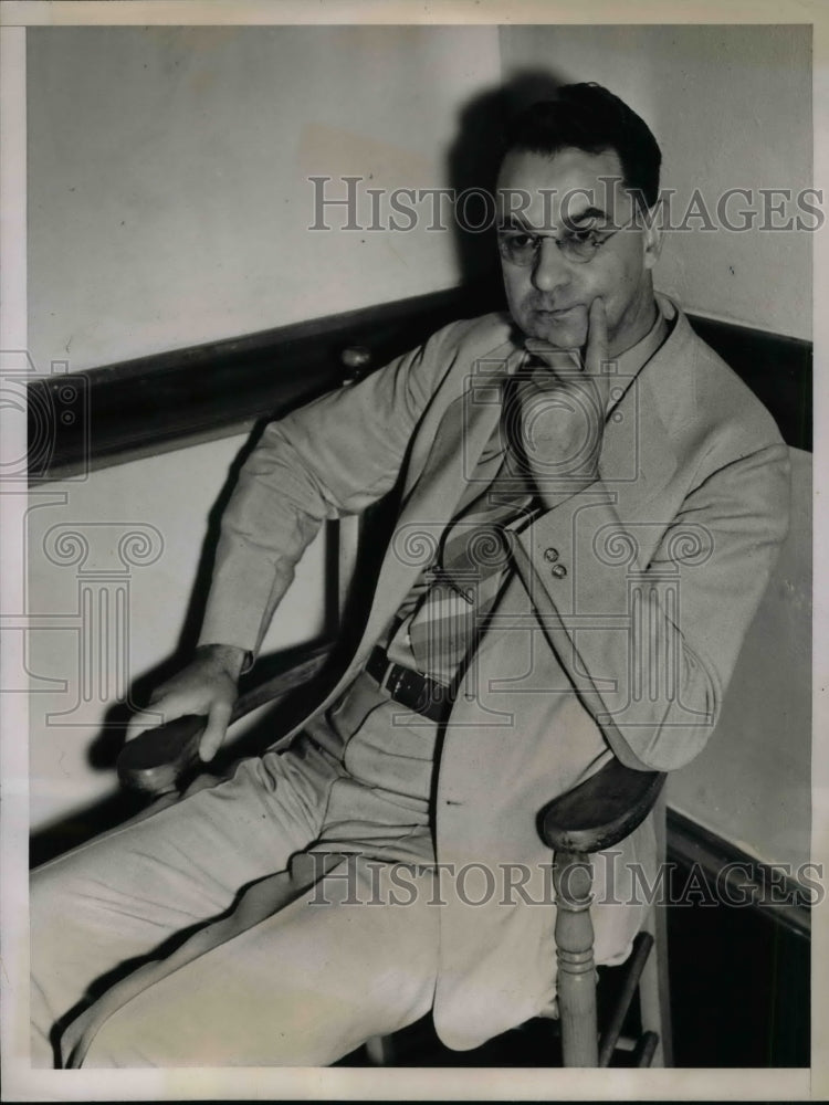 1938 Press Photo John Welch, warden of Thomaston State Prison - nea58973 - Historic Images