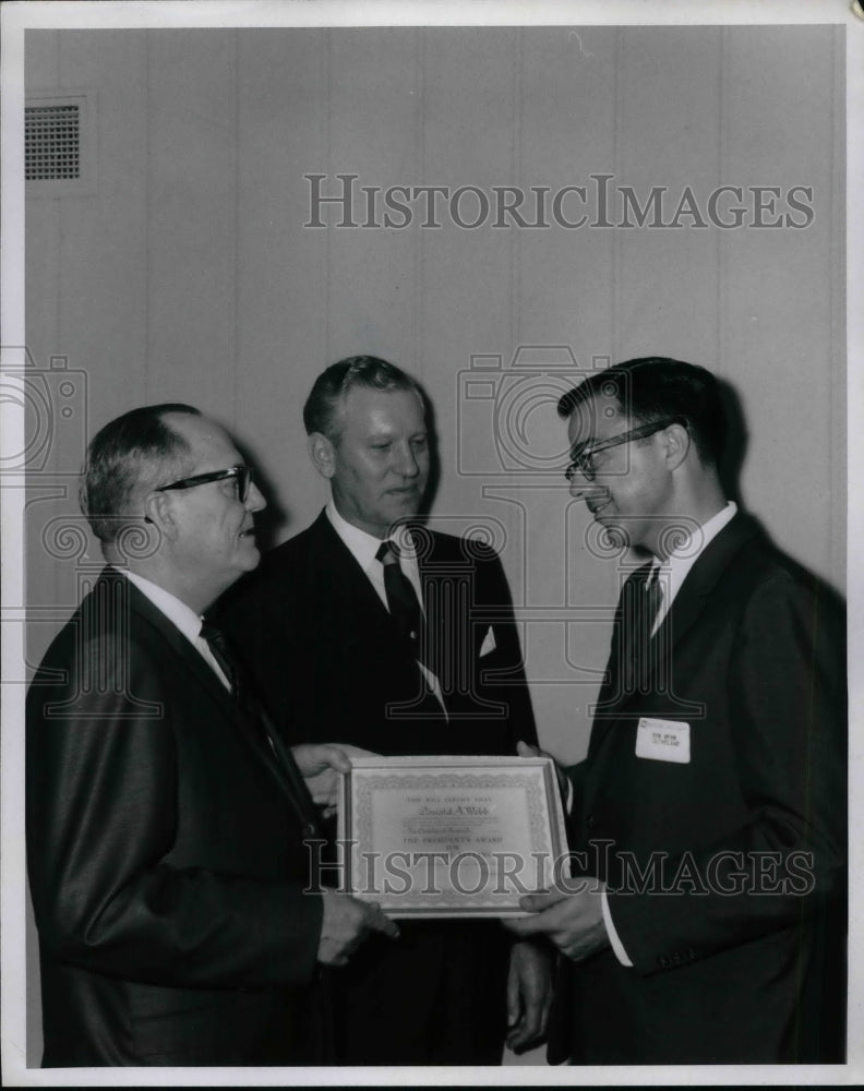 1967 Donald Webb, E.G. Higdon, C.G. Ely, Award for Creative Selling - Historic Images