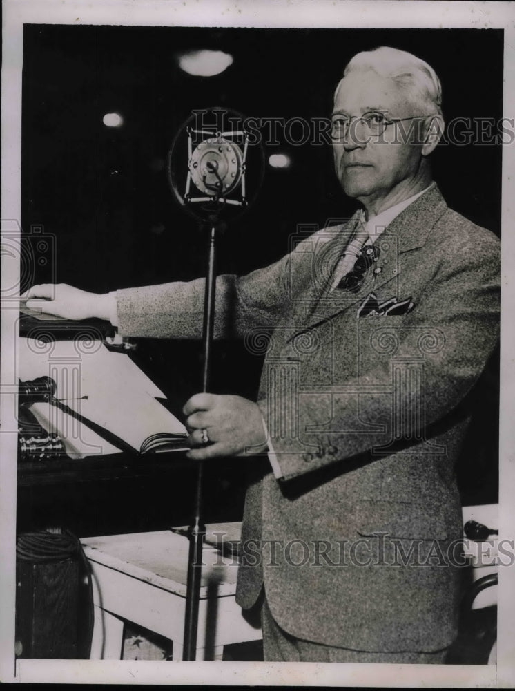 1935 Press Photo A. F. Whitney, President, Brotherhood of Railroad Trainmen - Historic Images