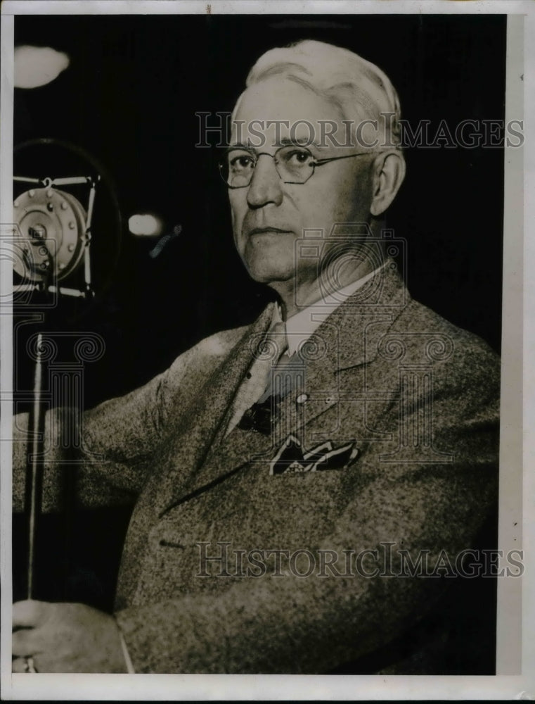 1935 Press Photo A. F. Whitney, pres. of Brotherhood of Railroad Trainmen - Historic Images