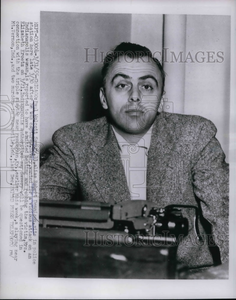 1955 Paul Wolcott Sawary Admits To Beating &amp; Robbing  - Historic Images