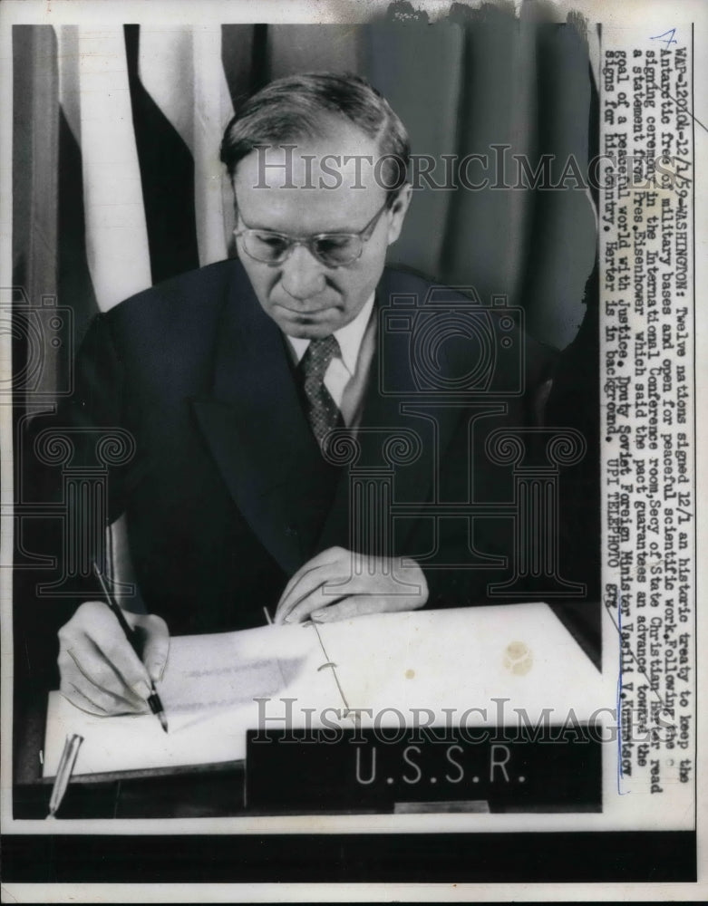 1959 Deputy Soviet Foreign Minister Vasili V. Kuznetsoy  - Historic Images