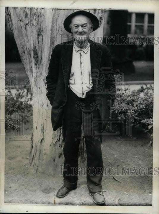 1934 Press Photo Edward Ellsworth Livingston, Known as "Powder River Kid" - Historic Images