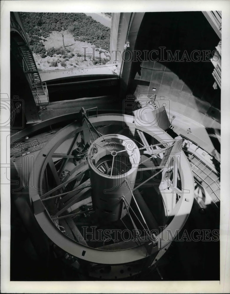 1941 Press Photo Prime Focus Observer's Cage Of Palomar Observatory Telescope - Historic Images