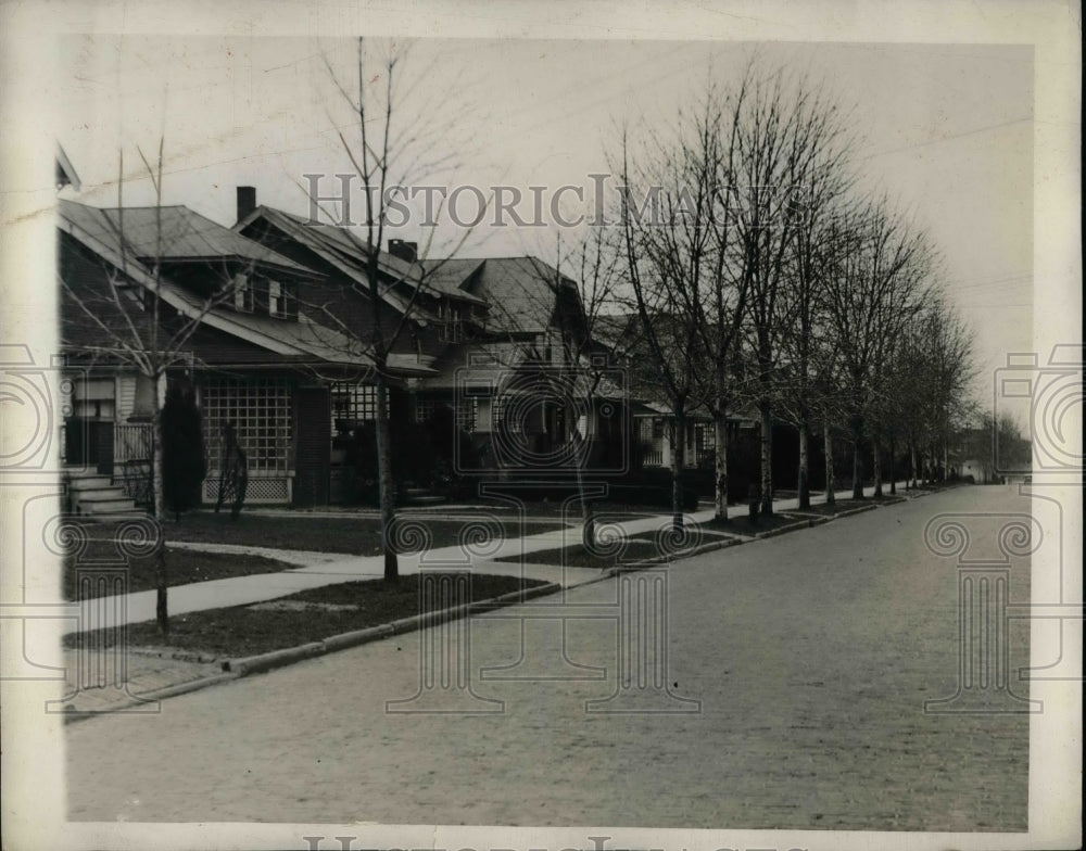 1932 Press Photo Typical Street In West Park - Historic Images