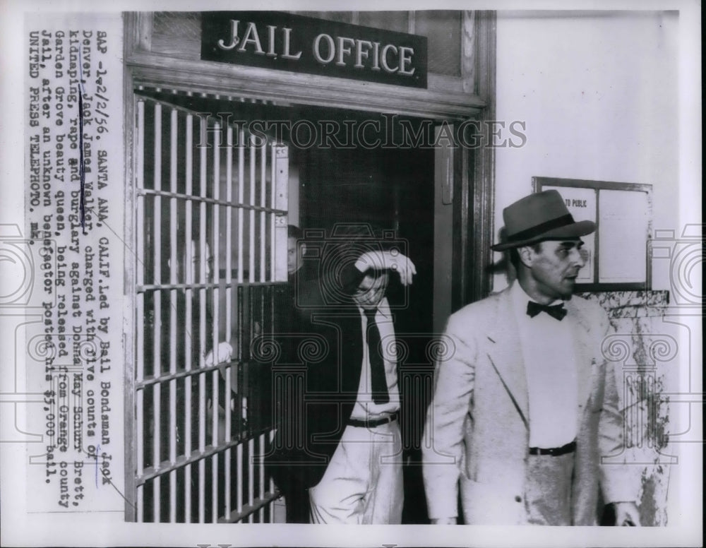 1956 Bail Bondsman Jack Denver, Jack James Walker Released on Bond - Historic Images