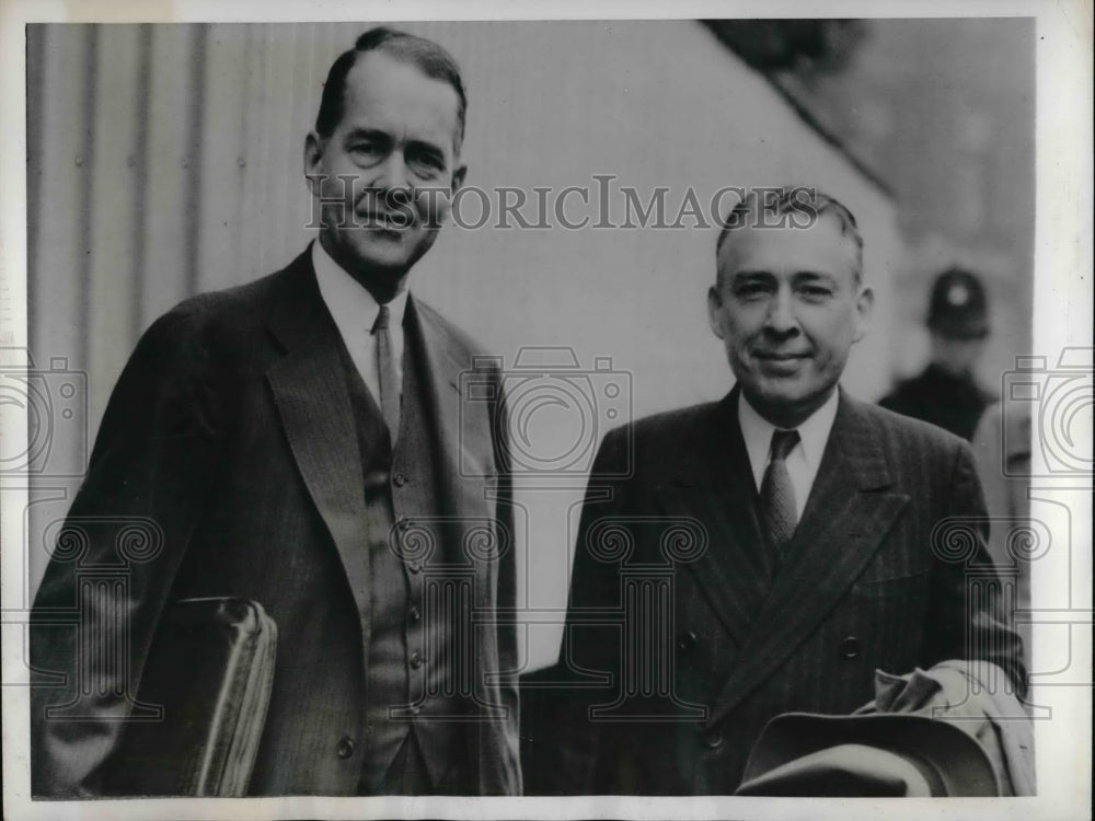 1944 Dr. Adolf Berle &amp; Edward Warner, U.S. aviation experts - Historic Images