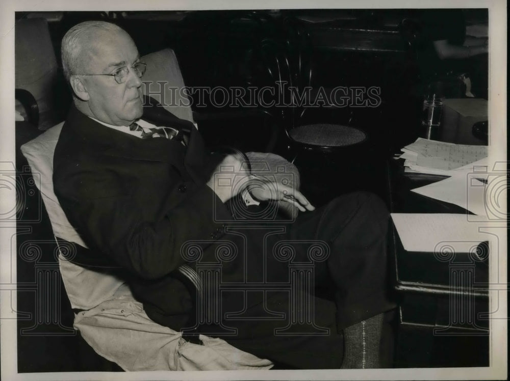 1939 Ernest Weir of National Steel Corp. testifies, monopoly hearing - Historic Images