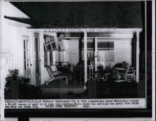1956 Carriage and Patio Kidnapper Took Baby Peter Weinberger - Historic Images