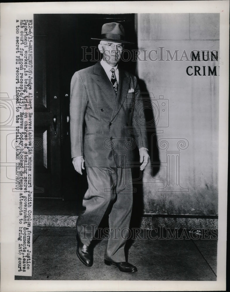 1949 Judge Albert Reeves in Washington  - Historic Images