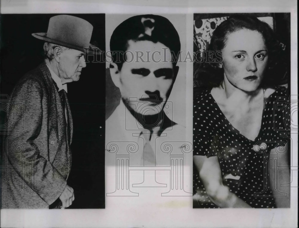 1935 Walter L. Abernathy, Vane Wilkinson, Mrs. Vivian Wilkinson - Historic Images