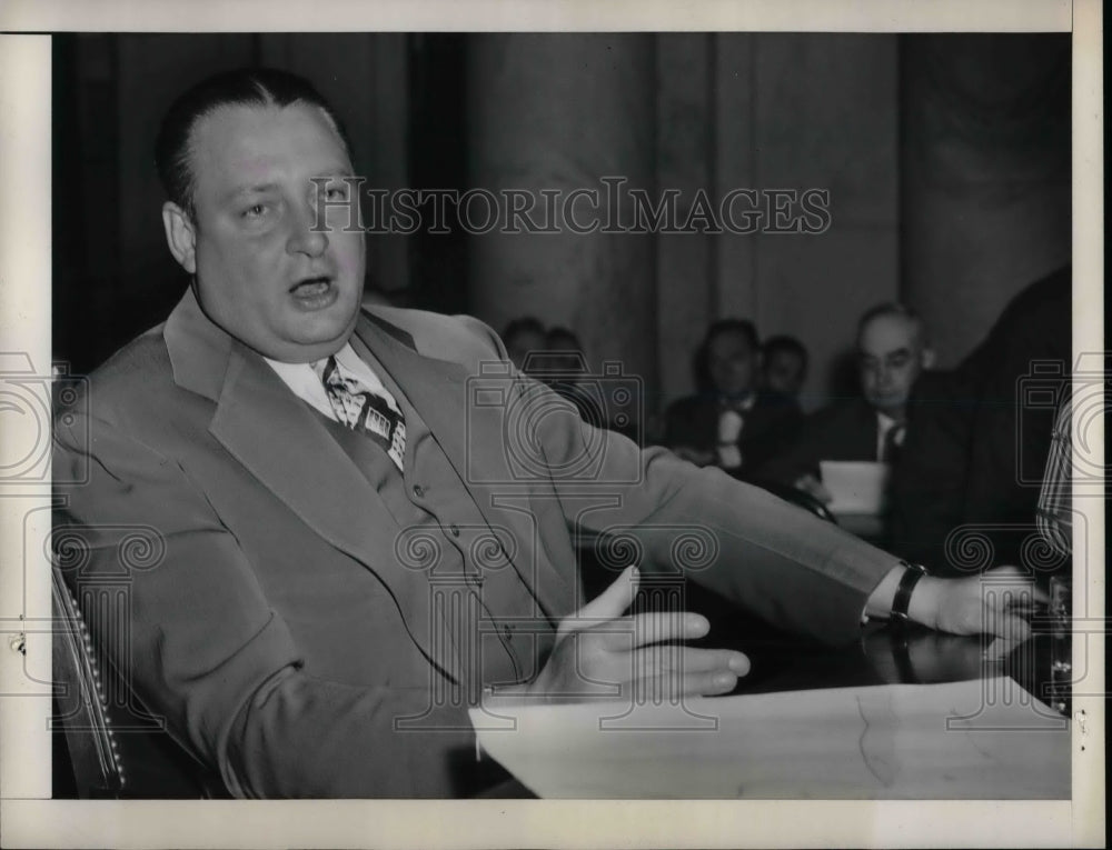 1948 Secretary of the Interior Julius A. Krug Testifying  - Historic Images