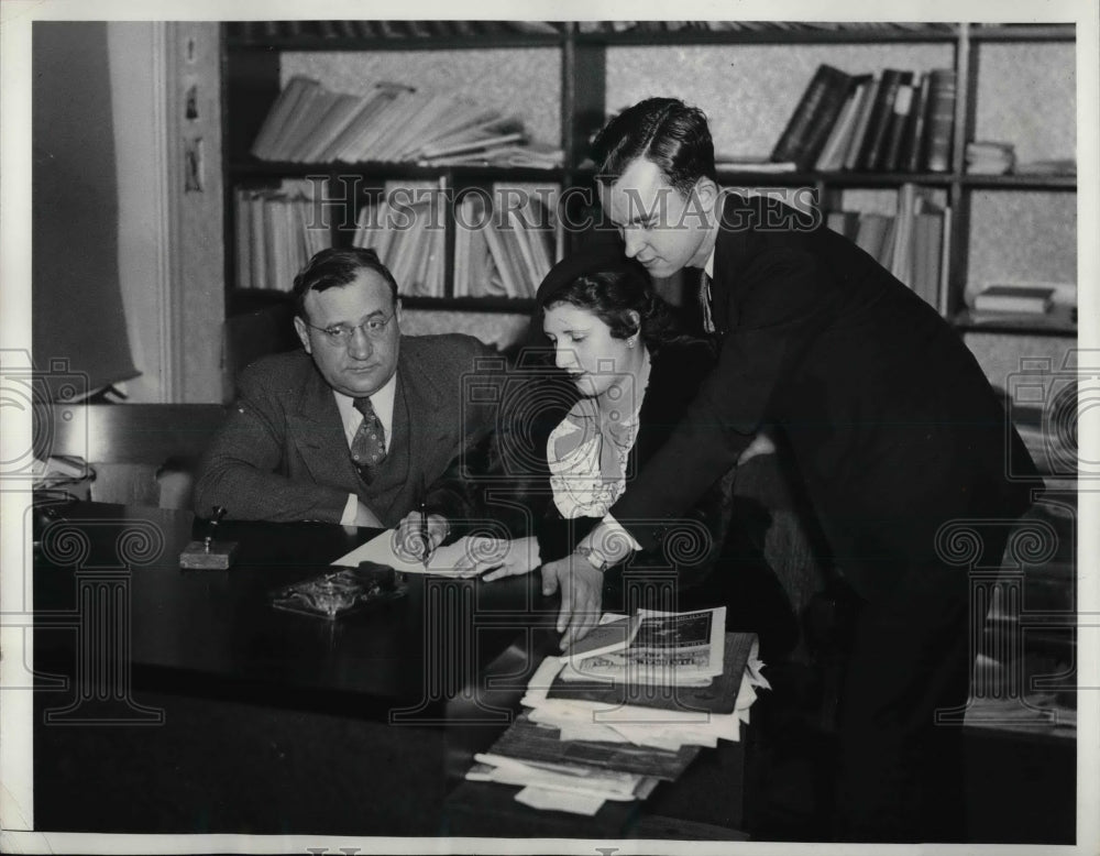 1935 Press Photo Emiel Rieve President of Union Hosiery Workers - nea59643 - Historic Images