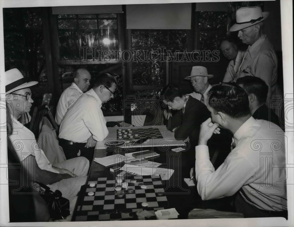 1950 Press Photo National Checkers Tournament NY - nea59648 - Historic Images