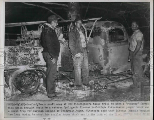 1953 700 firefighters Springvale Caryden Goodwin  - Historic Images