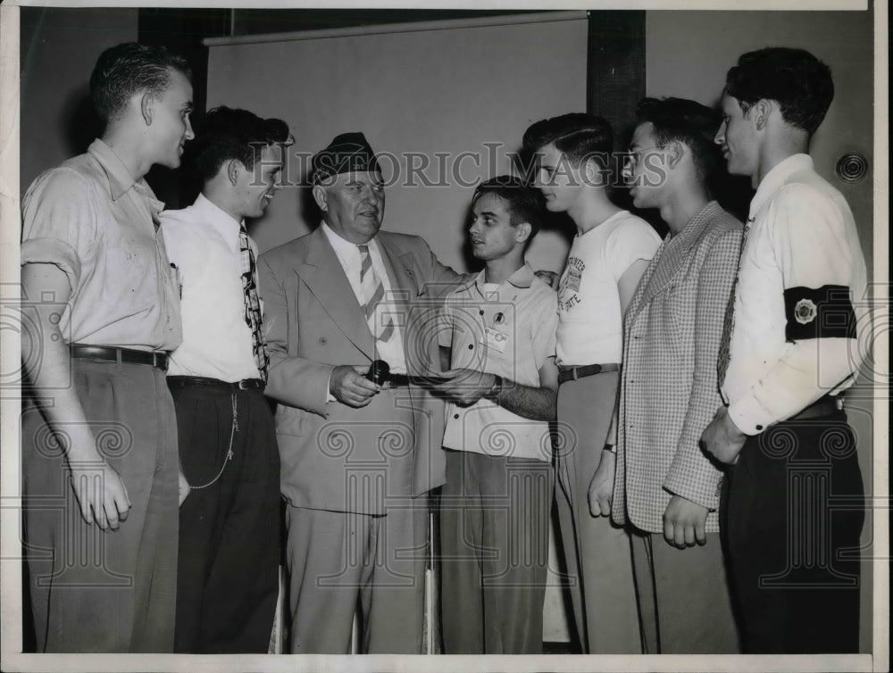 1946 Press Photo The Boys Forum JOhn Stelle Irvine Anderson John Stelle vance - Historic Images