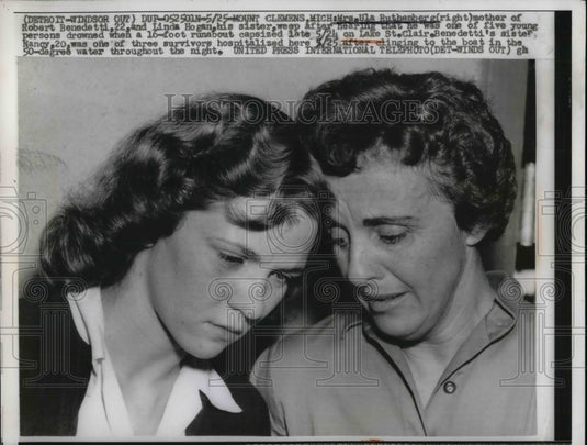 1959 Press Photo Mrs Ula Ruthenberg One of Children Drowned - nea59682 - Historic Images