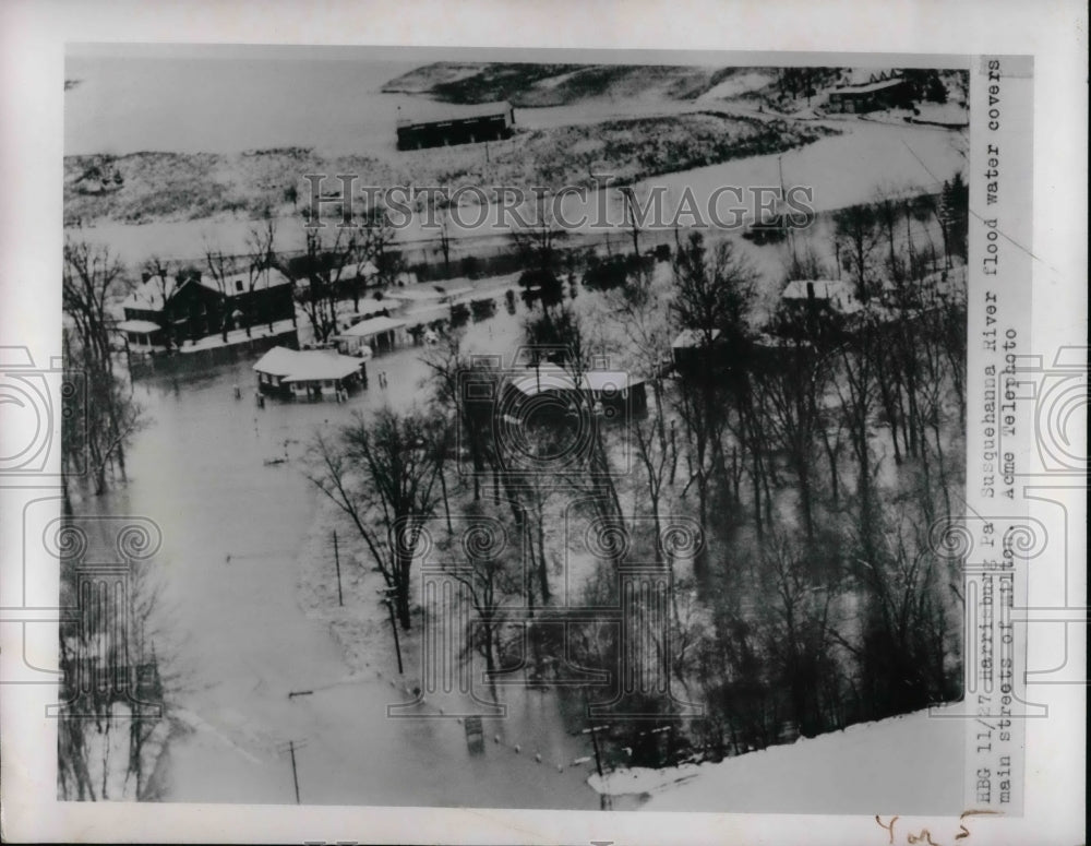 1950 Flood Waters In Harrisburg, PA  - Historic Images