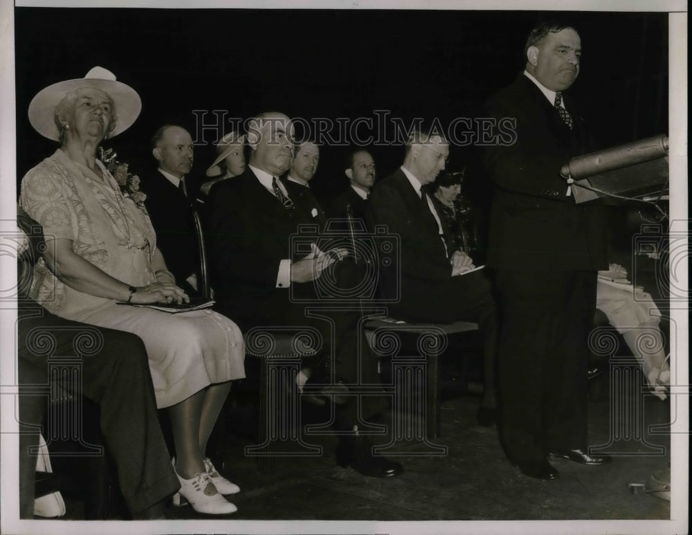 1938 Press Photo N.E.A Governor Herbert Lehman Caroline S. Woodroof - Historic Images