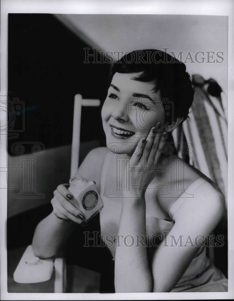 1956 Press Photo Face Care Vanishing Cream - Historic Images