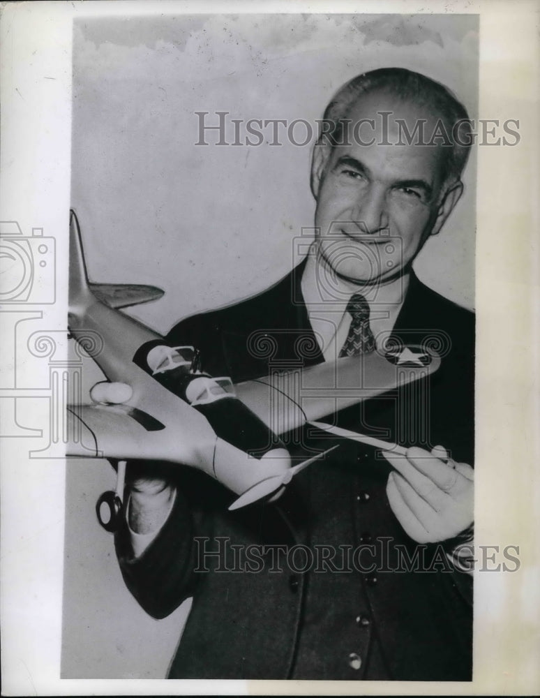 1943 Ralph DePalmo with Model Plane  - Historic Images