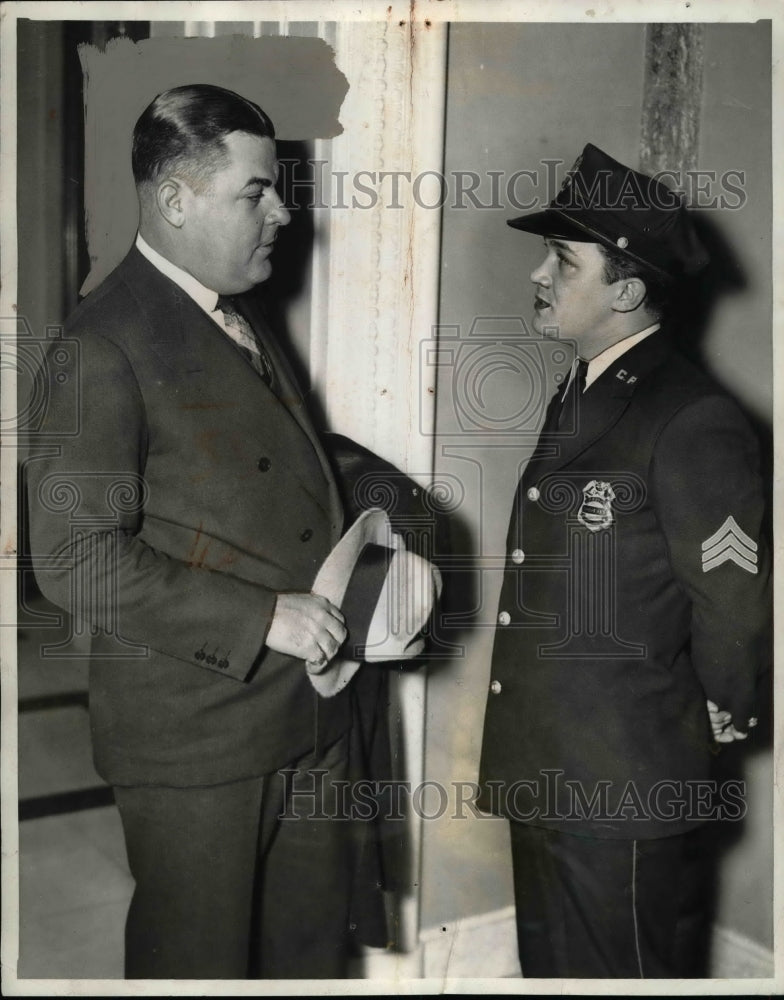 1937 Governor Richard Webster Leche , Sgt. John L. Smith  - Historic Images