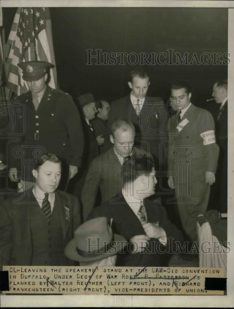 1943 Under Secretary of War Robert P. Patterson, Walter Reuther - Historic Images