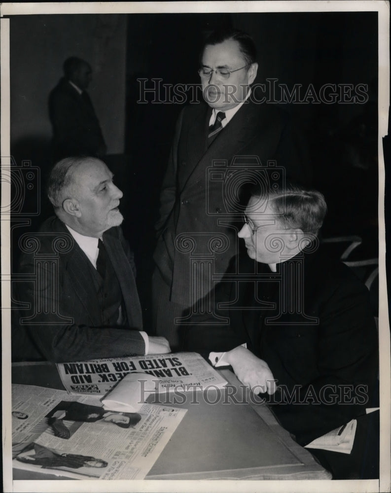 1941 Count Carlo Sedrza, Dr. Remsen Bird, Rev. Edward Stanford - Historic Images
