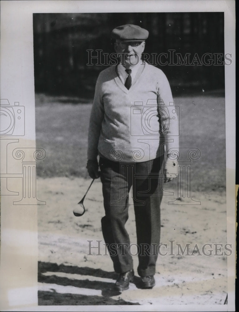 1934 Press Photo Norwood Johnston, Seniors Golf Championship, Pinehurst, NC - Historic Images