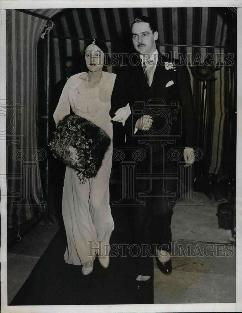 1933 Press Photo Marian Forsyth Wickes &amp; TF Davies Haines to Wed - nea60150 - Historic Images