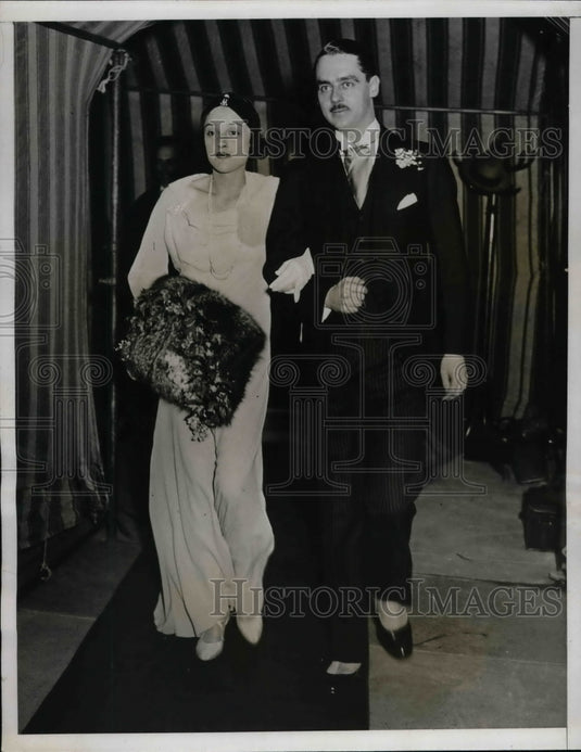1933 Press Photo Marian Forsyth Wickes & TF Davies Haines to Wed - nea60150 - Historic Images