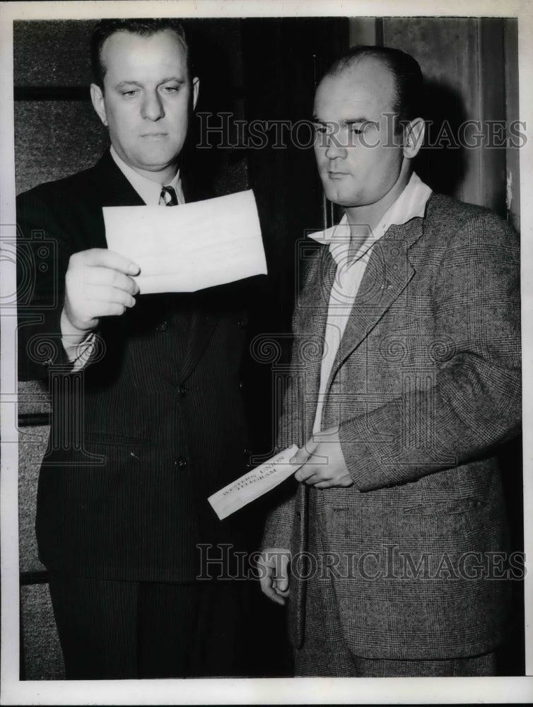 1944 Glenn James & John Livingston with Telegraph  - Historic Images