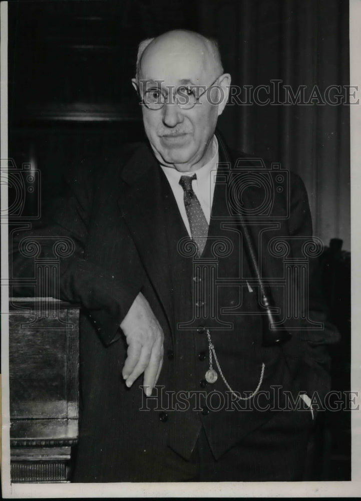 1935 Press Photo William E. Pussyfoot JOhnson Exponent Promisition St. Louis - Historic Images