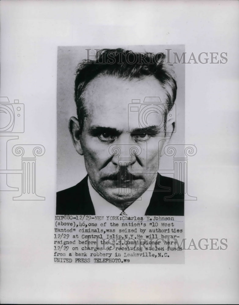 1953 E. Johnson Most Wanted Arraigned  - Historic Images