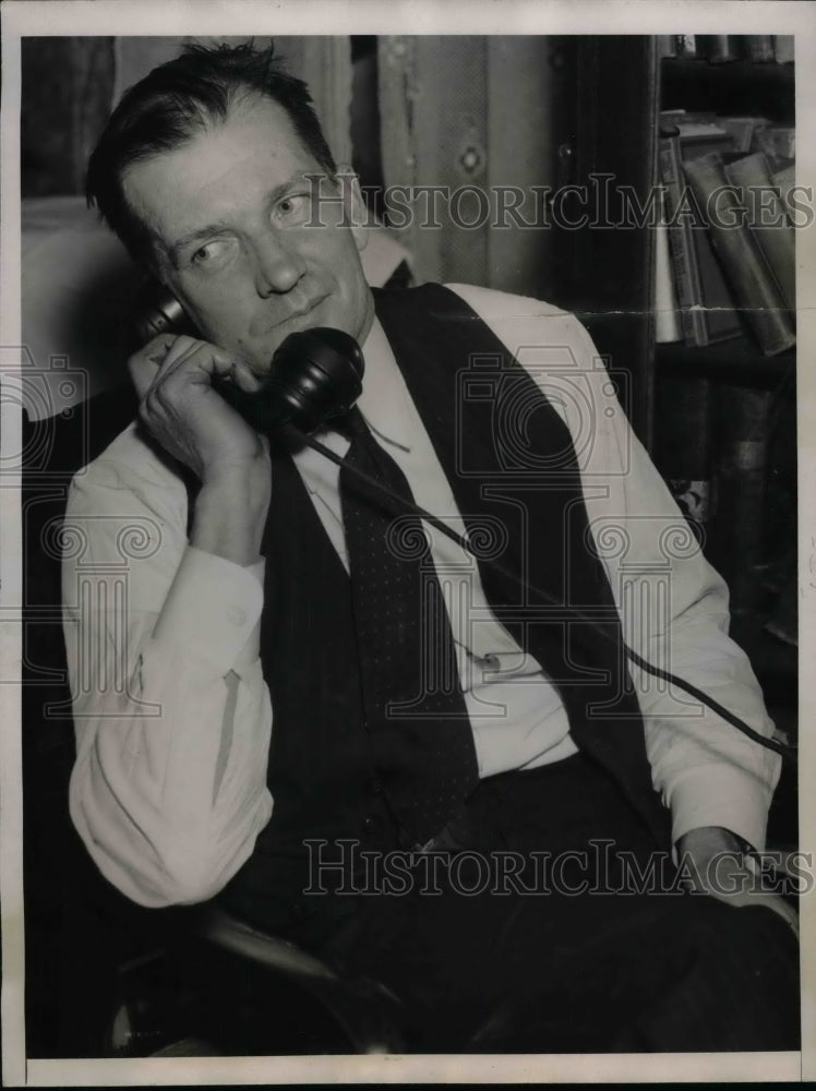 1938 Press Photo William B. Brown Fathe of kidnapped Mary Brown - nea60223 - Historic Images