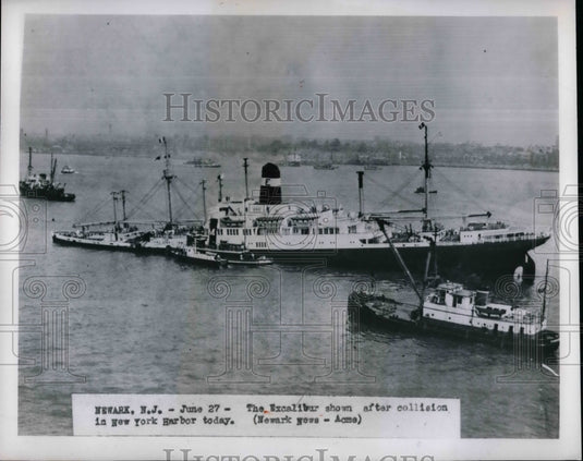 1950 The Excalibur After Collision  - Historic Images