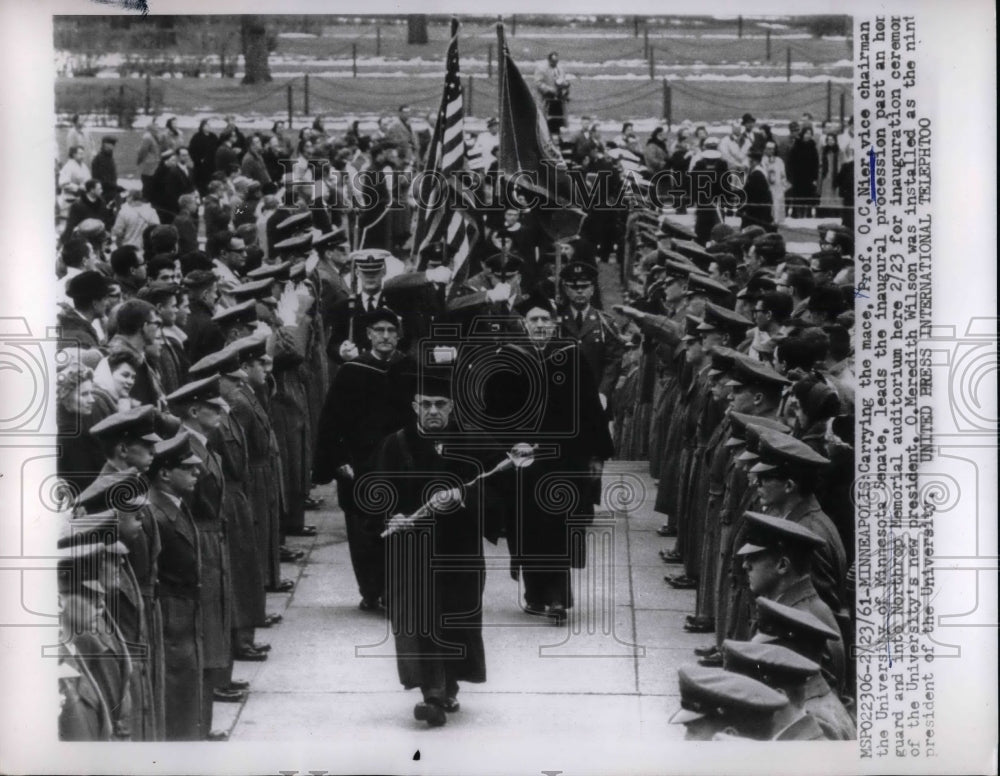 1961 Professor OC Nier Vice Chairman of Univ of Minnesota Senate - Historic Images